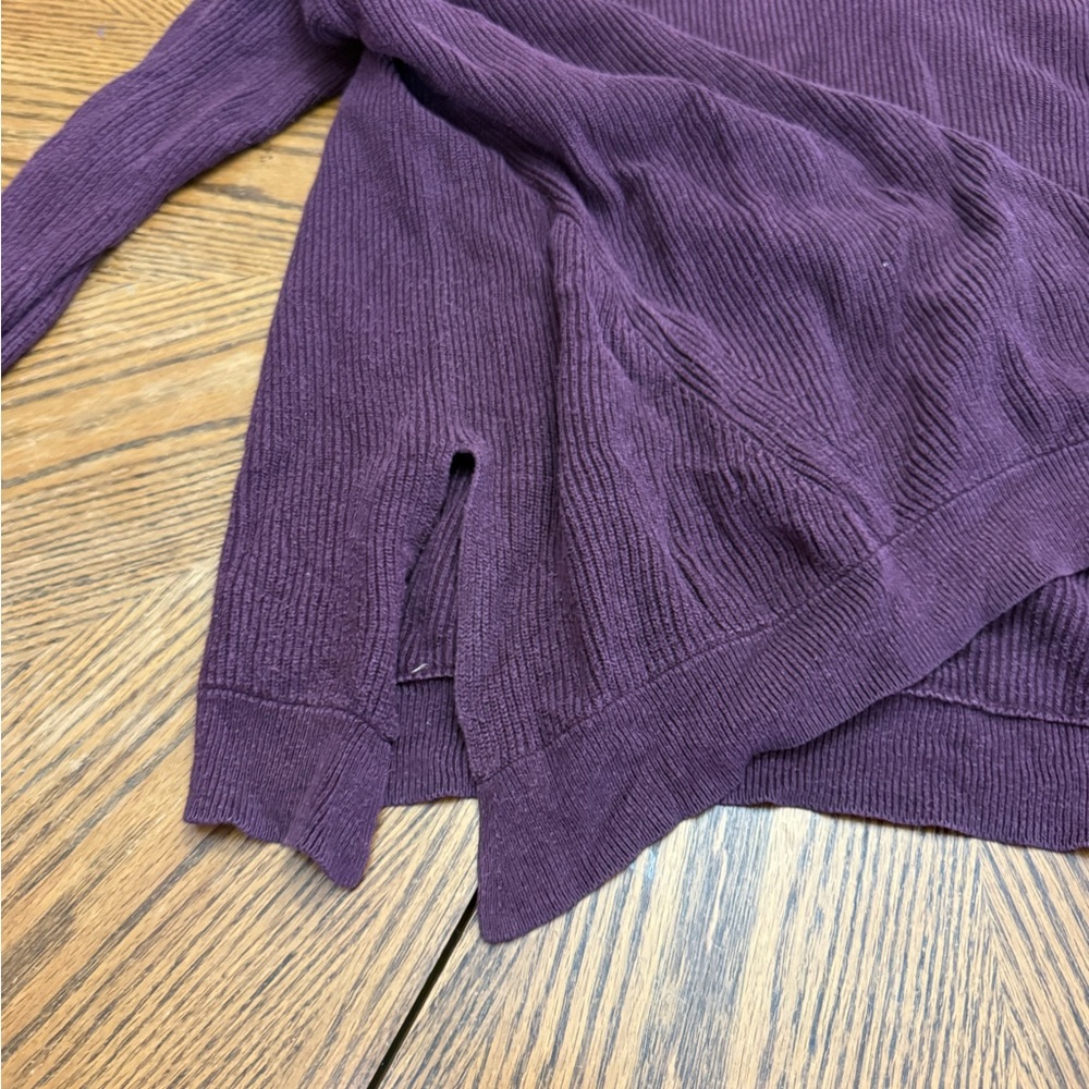 Athleta Rich Purple Crew Neck Sweater - Picture 3 of 4